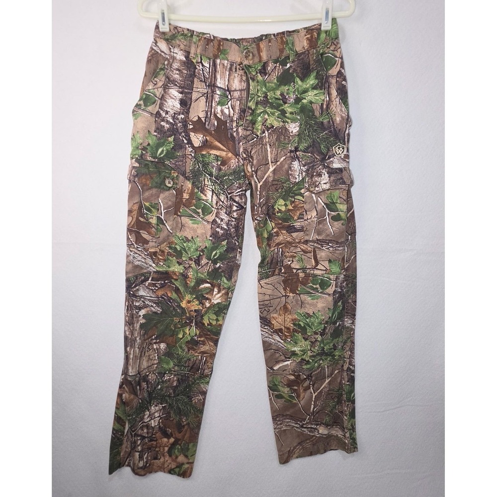 Game Winner Youth 18 Realtree Camo Cargo Hunting Pants Cotton Utility